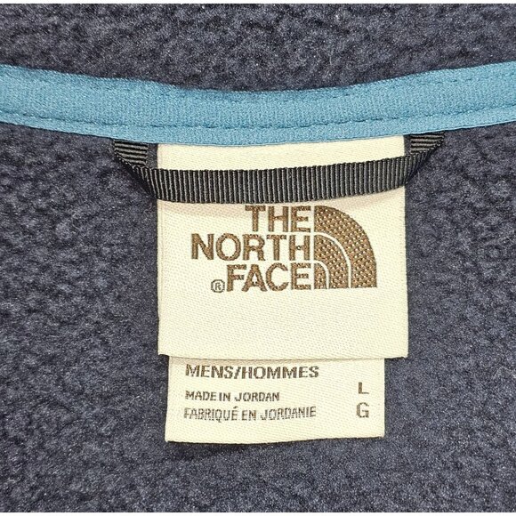 The North Face Men's Navy Teal Carbondale Fleece Full Zip Vest Size Large 2898 - Picture 7 of 12